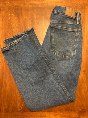 Madewell Classic Straight-Leg Dark Blue Jeans